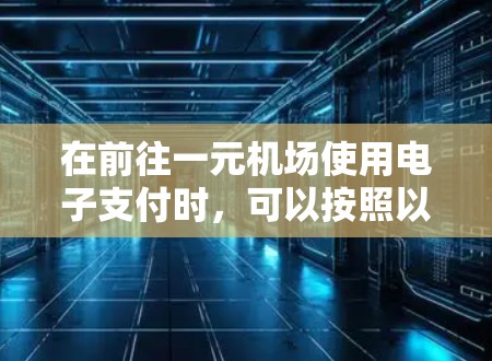 在前往一元机场使用电子支付时，可以按照以下步骤操作