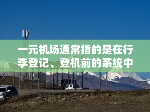 一元机场通常指的是在行李登记、登机前的系统中只有一个入口或入口，能够高效处理行李登记和登机流程。以下是一些相关的平台和信息