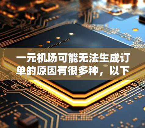 一元机场可能无法生成订单的原因有很多种，以下是一些可能的原因和解决方法
