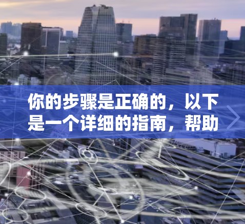 你的步骤是正确的，以下是一个详细的指南，帮助你顺利连接到外网