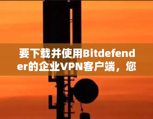 要下载并使用Bitdefender的企业VPN客户端，您可以按照以下步骤进行