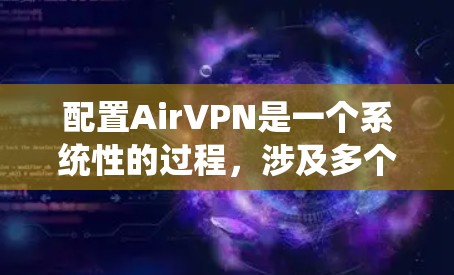 配置AirVPN是一个系统性的过程，涉及多个步骤和工具。以下是一个详细的AirVPN配置教程，帮助你逐步掌握配置方法