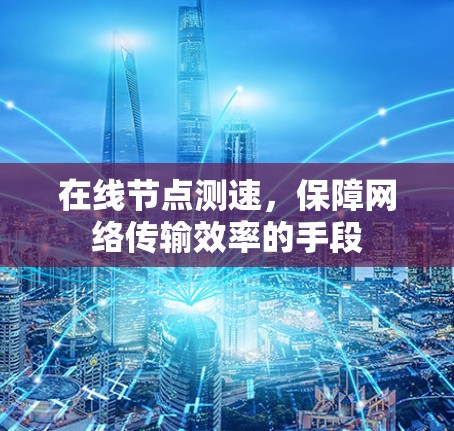 在线节点测速，保障网络传输效率的手段
