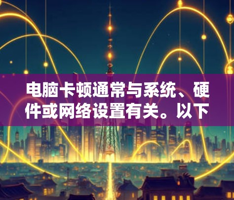 电脑卡顿通常与系统、硬件或网络设置有关。以下是一些可能的解决方法 电脑卡顿通常与系统、硬件或网络设置有关。以下是一些可能的解决方法