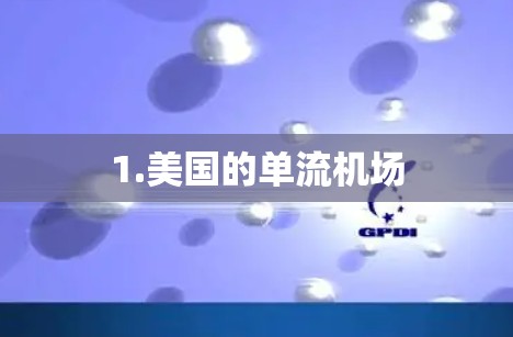 1.美国的单流机场