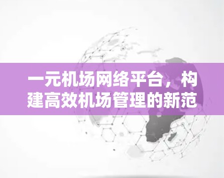 一元机场网络平台，构建高效机场管理的新范式