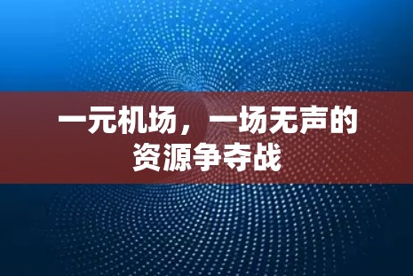 一元机场，一场无声的资源争夺战