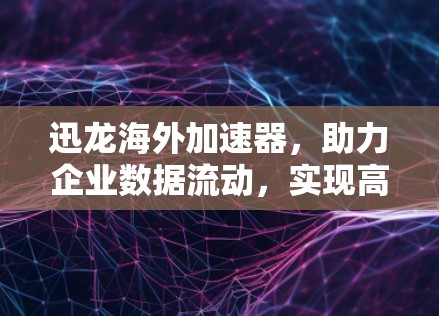 迅龙海外加速器，助力企业数据流动，实现高效传输