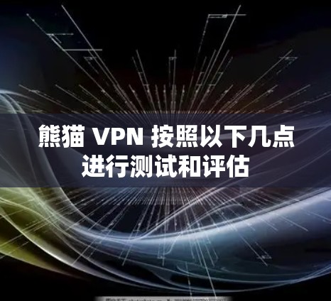 熊猫 VPN 按照以下几点进行测试和评估