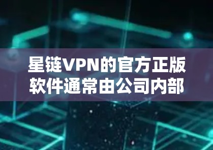 星链VPN的官方正版软件通常由公司内部开发，并经过严格审核和授权，确保安全性和合法性。以下是关于星链VPN官方正版软件的详细信息
