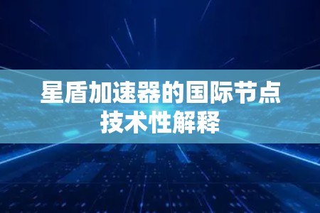 星盾加速器的国际节点技术性解释