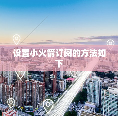 设置小火箭订阅的方法如下